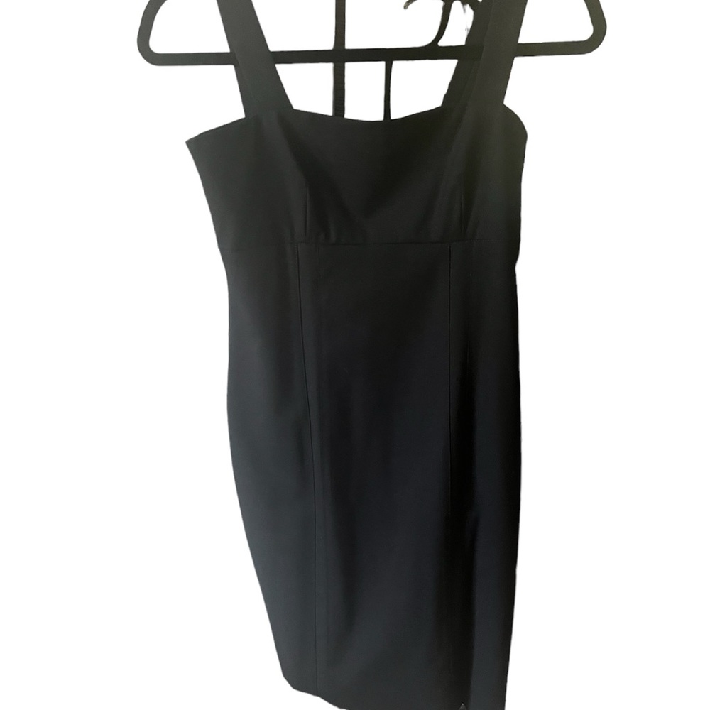 Black square neck Theory sheath 2.